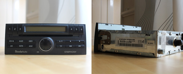 Skoda Symphony analogue car radio