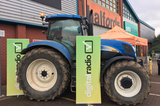 Digital radio fitted in tractor