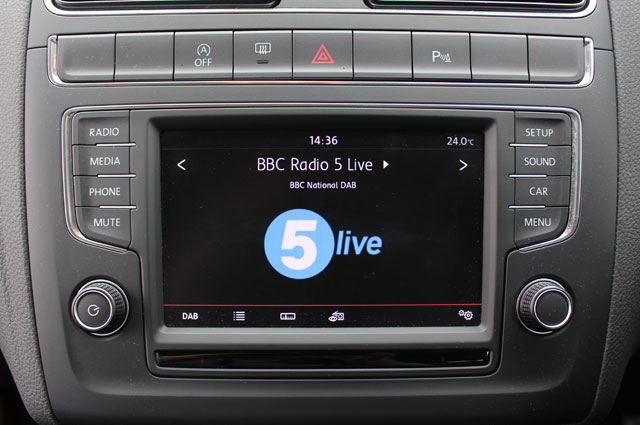 BBC Radio 5 live on a DAB car stereo