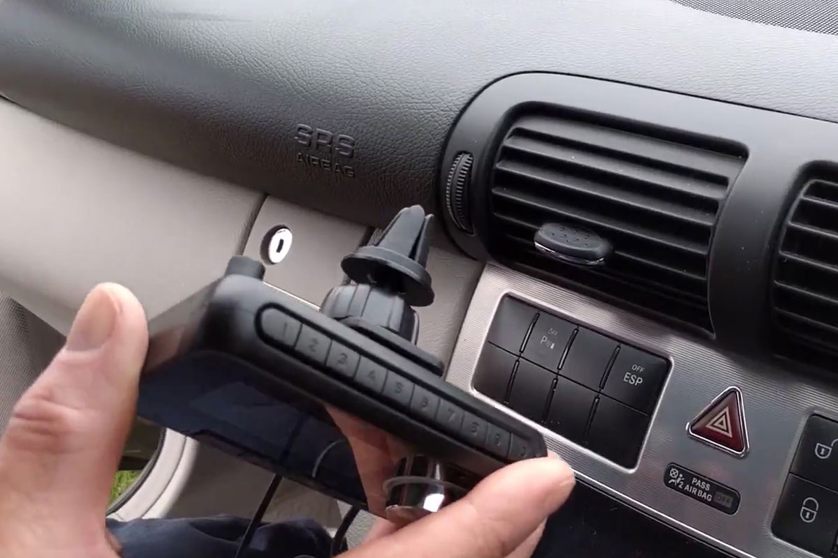 Mount the radio to the windscreen or dashboard