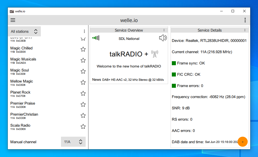 Screenshot of talkRADIO +