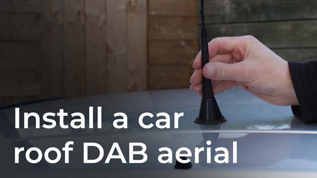 Install a car roof DAB aerial video