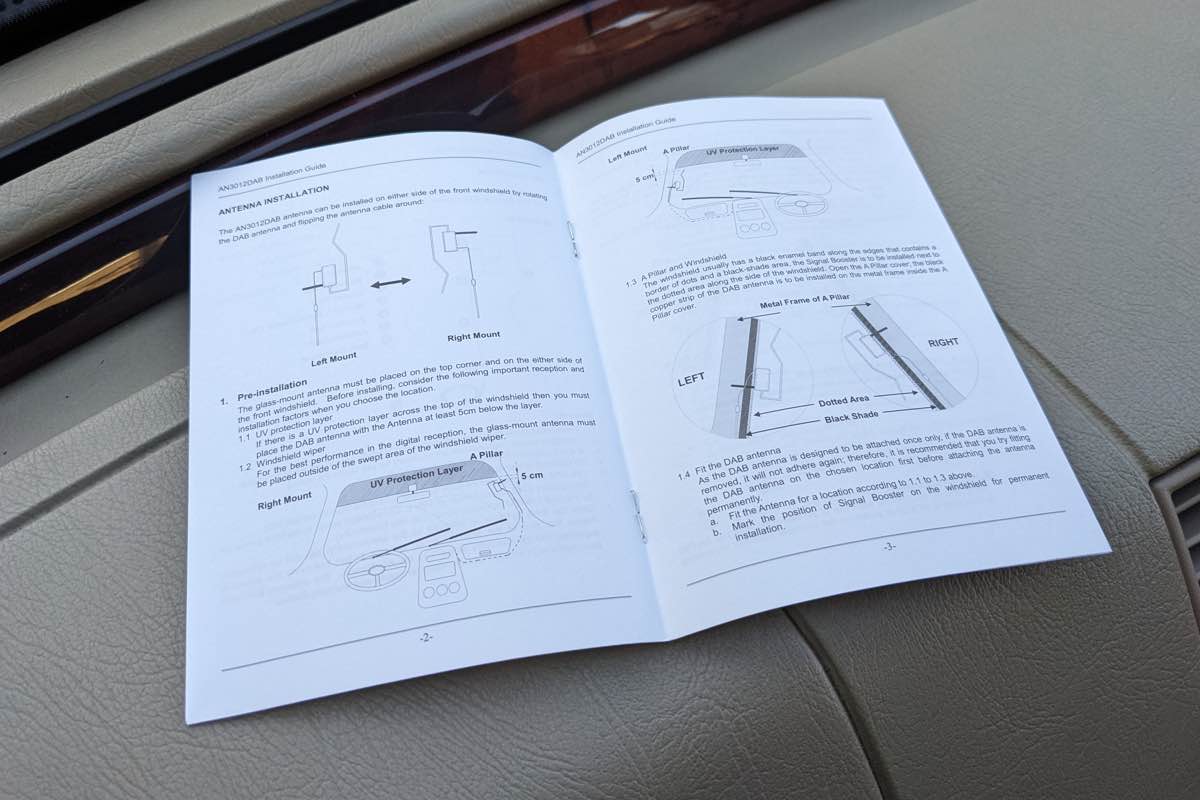 Instructions for the Celsus Glass-Mount DAB Antenna